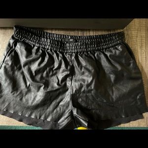 H&M faux leather shorts